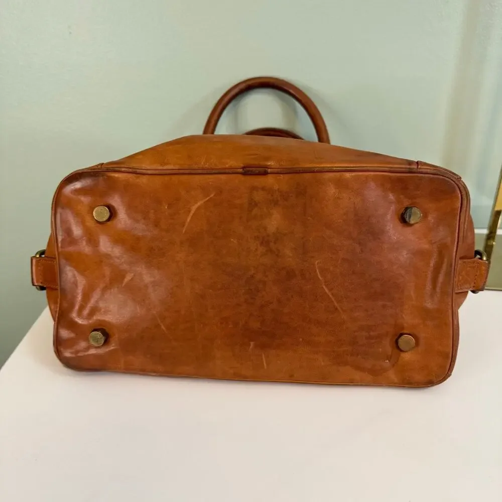 Rebecca Minkoff Mini Morning After Bag MAB Leather Satchel Handbag Brown